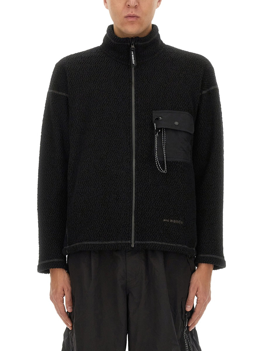 AND WANDER Pile Sweatshirt - Size L