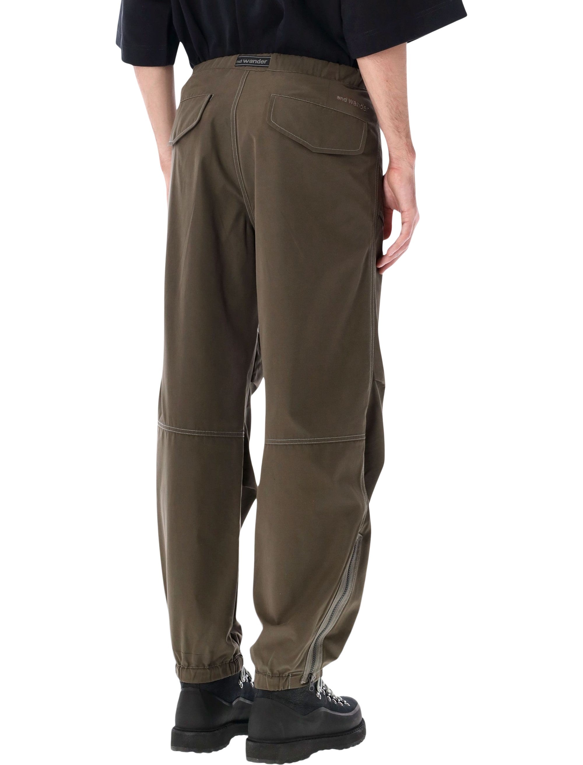 AND WANDER High Count Cloth Side Zip Hem Pants - Size L