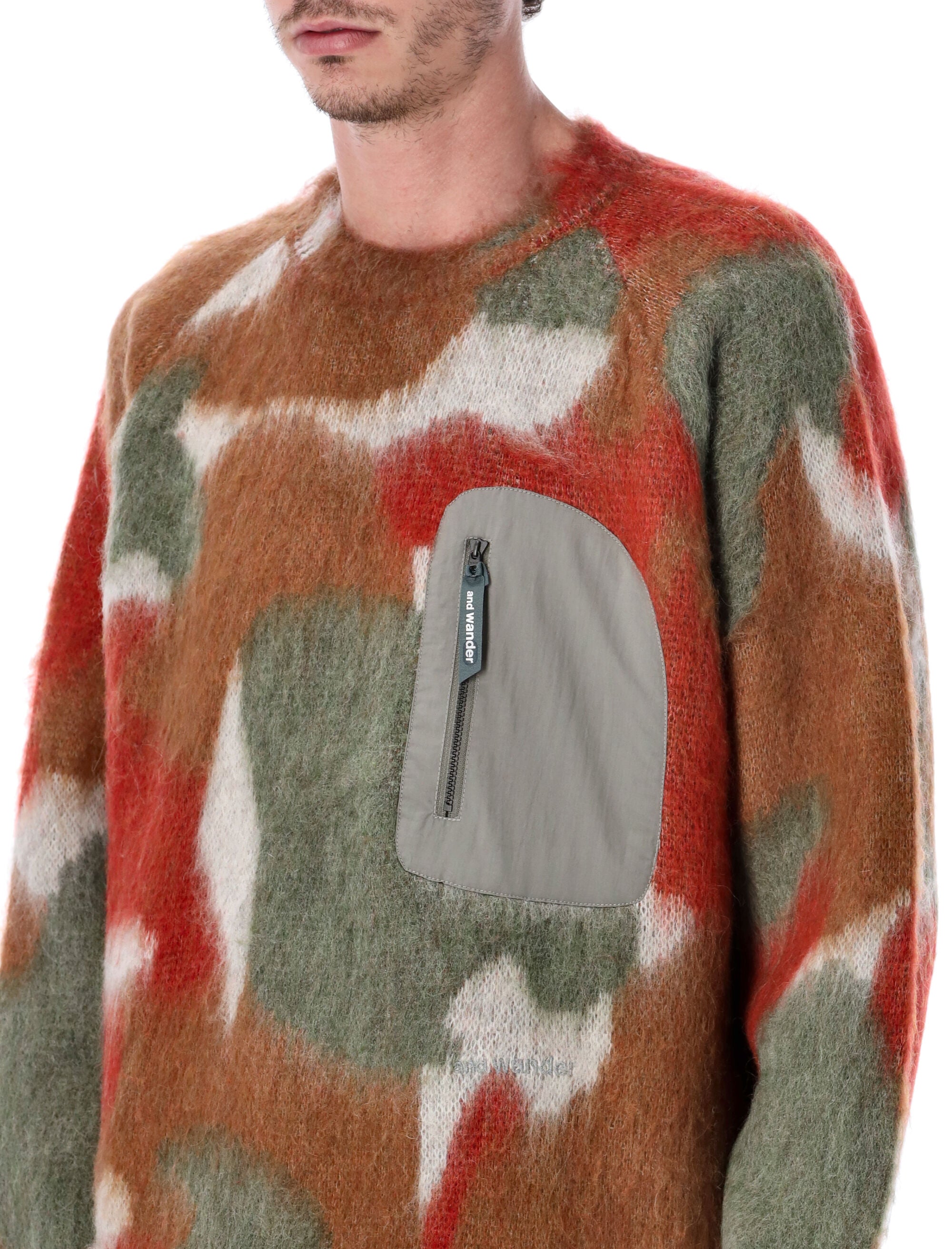 AND WANDER 60 Mix Shaggy Knit Sweater - Relaxed Fit