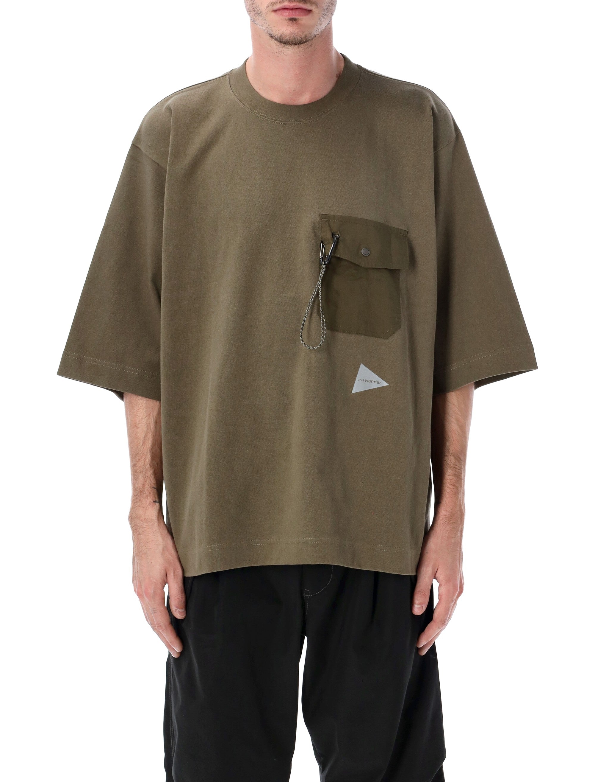 AND WANDER Heavy Cotton Pocket T-Shirt - Oversized Fit
