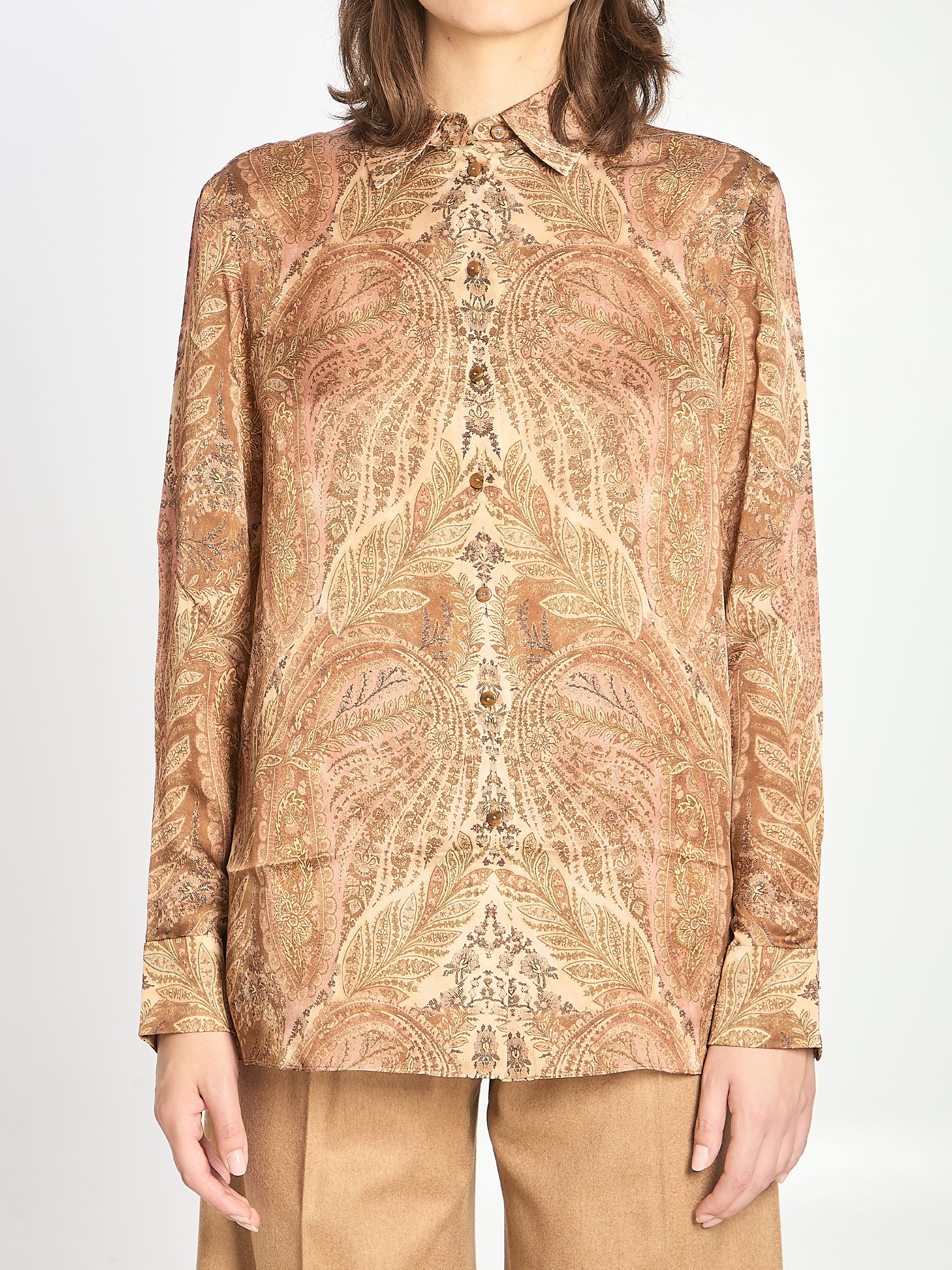 ZIMMERMANN Hypnotic Paisley Silk Shirt - Women’s Long-Sleeve Flared Fit