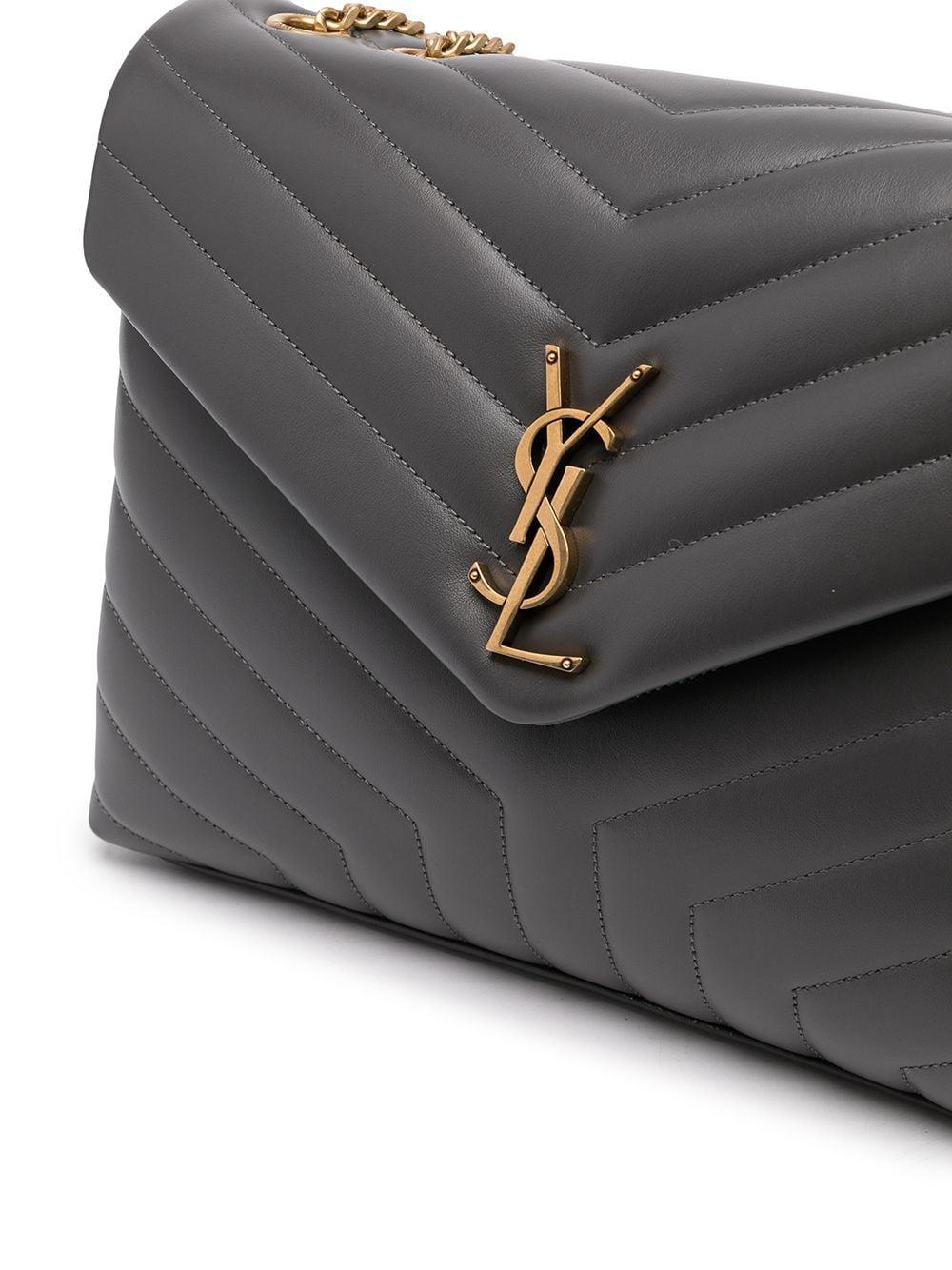 SAINT LAURENT Mini Logo Plaque Shoulder Handbag