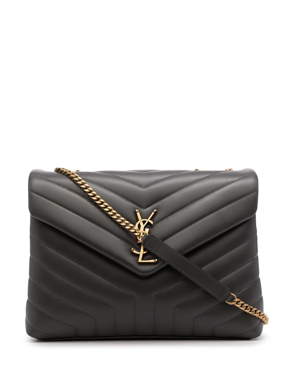 SAINT LAURENT Mini Logo Plaque Shoulder Handbag