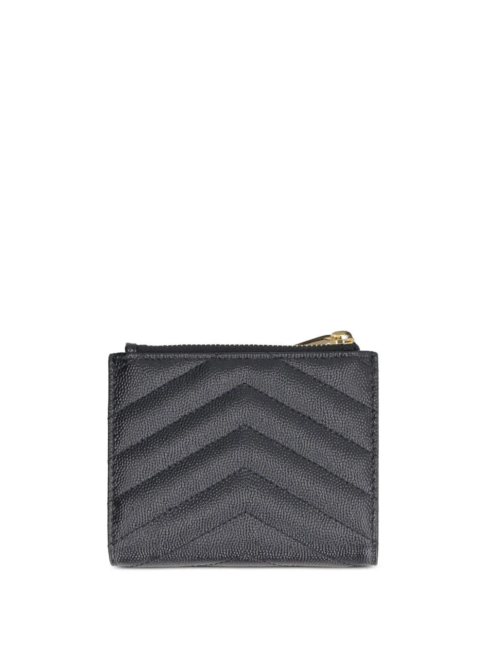 SAINT LAURENT Classic Cassandre Matelassé Mini Bi-Fold Wallet