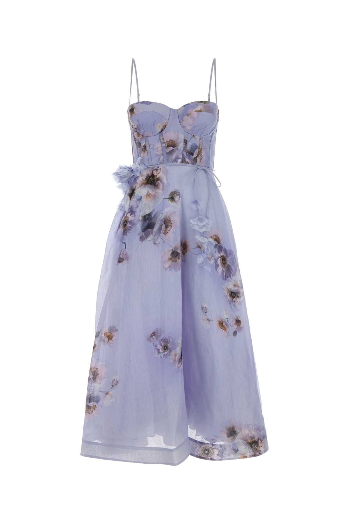 ZIMMERMANN Printed Linen Blend Hypnotic Mini Dress