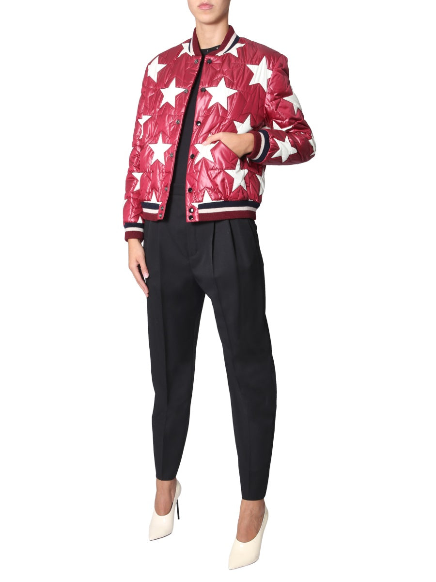 SAINT LAURENT Women's Varsity Jacket with Front Button Closure