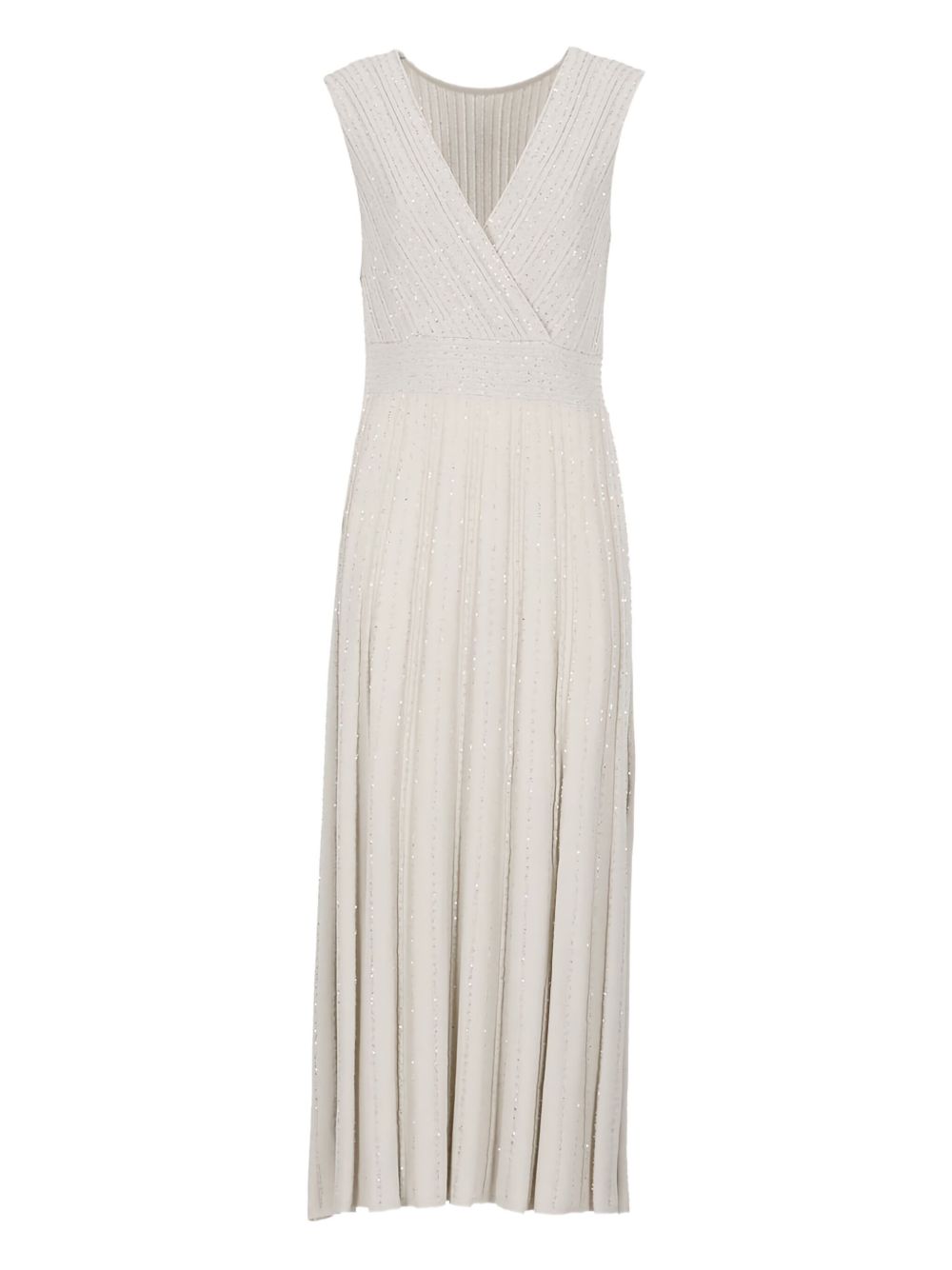 D.EXTERIOR Sleeveless Pleated Maxi Dress for Women