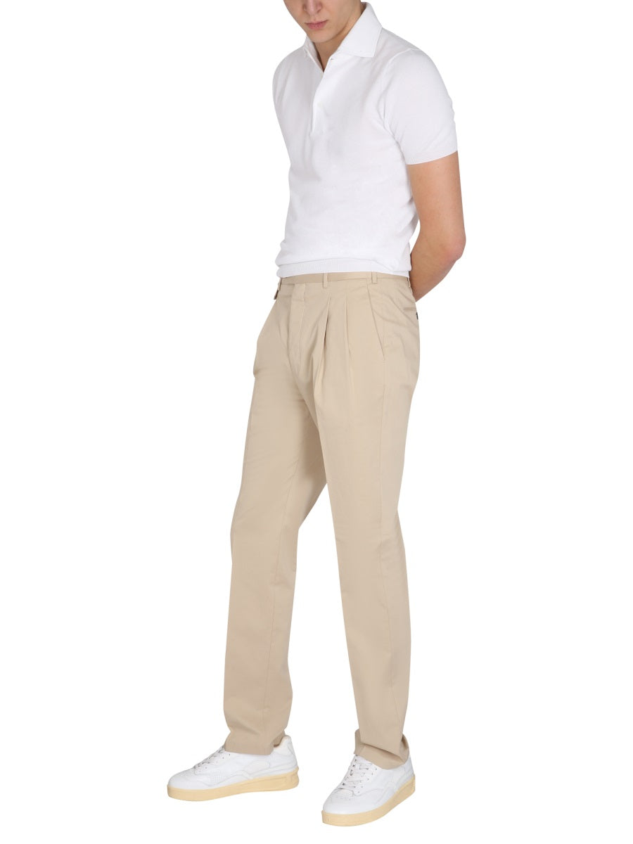 LARDINI Classic Poplin Trousers for Men