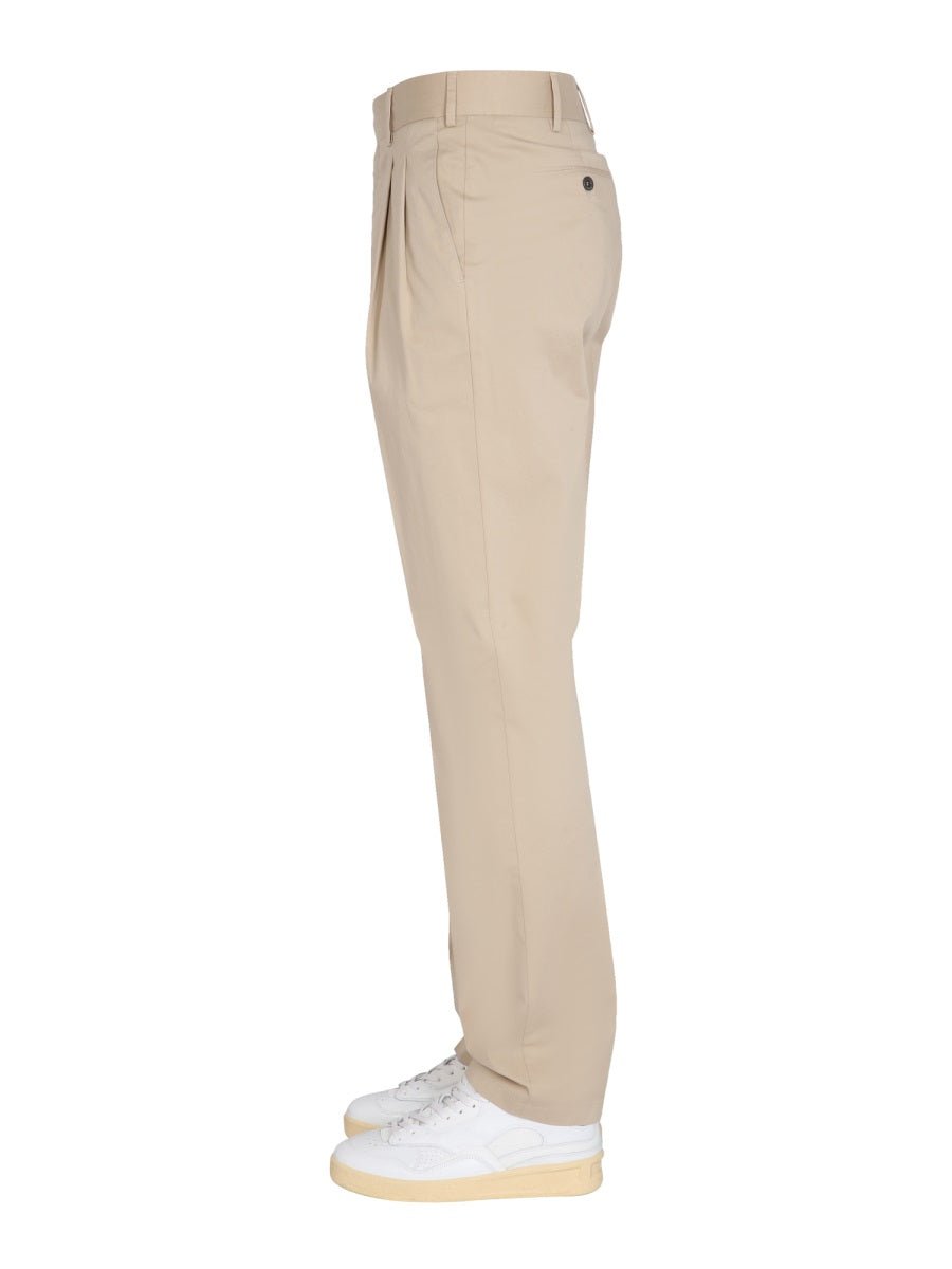 LARDINI Classic Poplin Trousers for Men