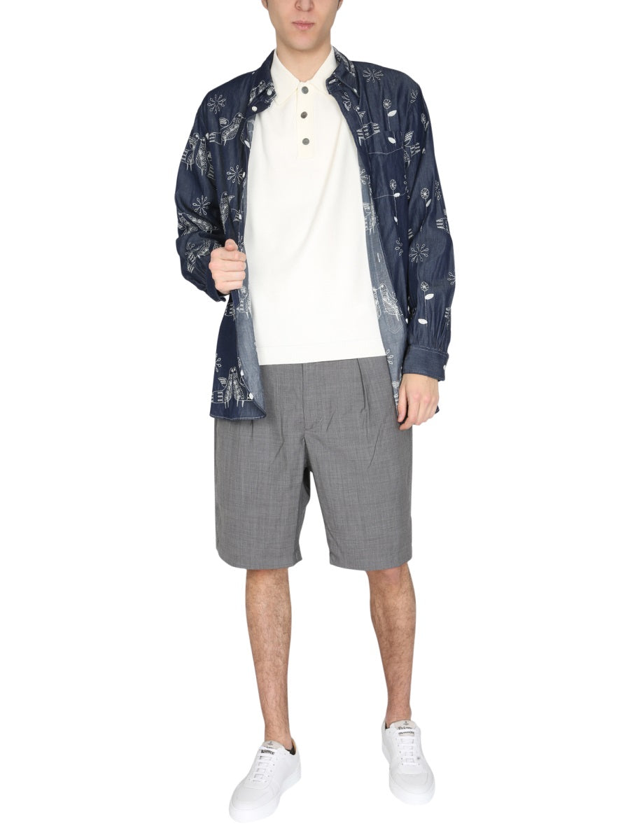 ENGINEERED GARMENTS Engineered Mini Bird Embroidered Button-Down Shirt