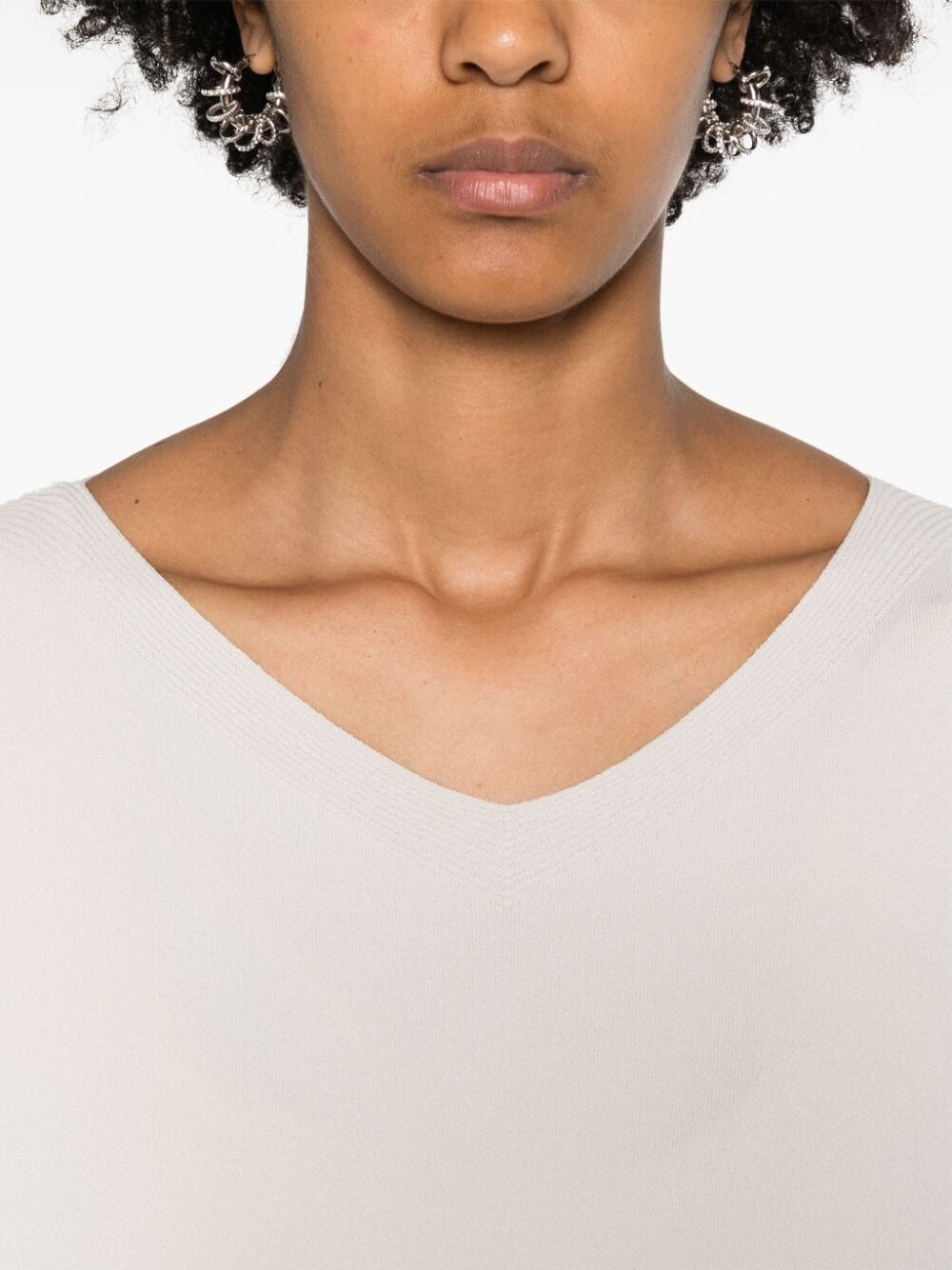 D.EXTERIOR V Neck Sweater for Women - Perfect for Spring 2025