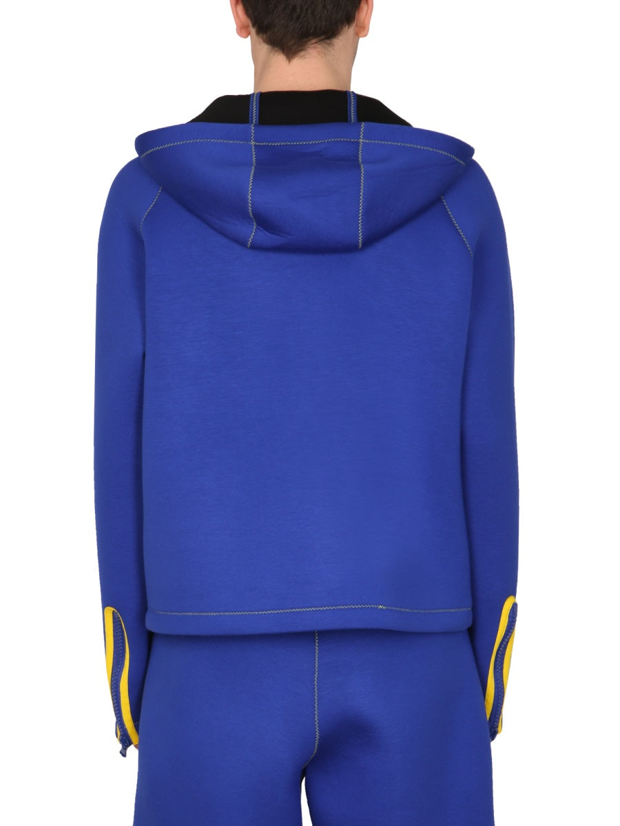 MOSCHINO Surf Logo Front Zip Sweatshirt