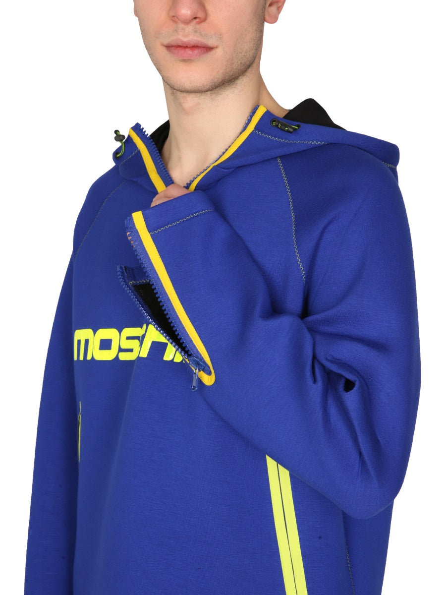 MOSCHINO Surf Logo Front Zip Sweatshirt