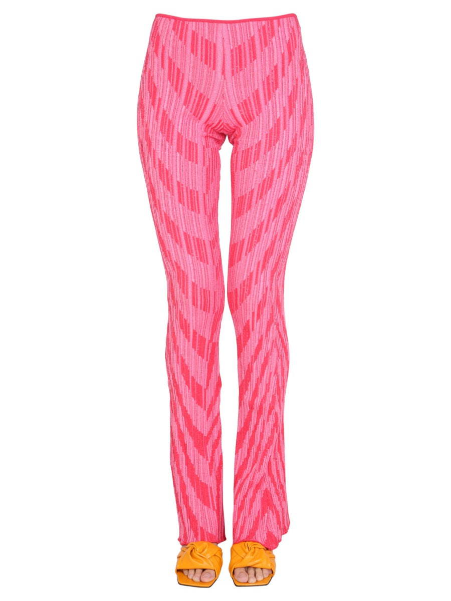 PHILOSOPHY DI LORENZO SERAFINI High Waist Striped Pattern Pants