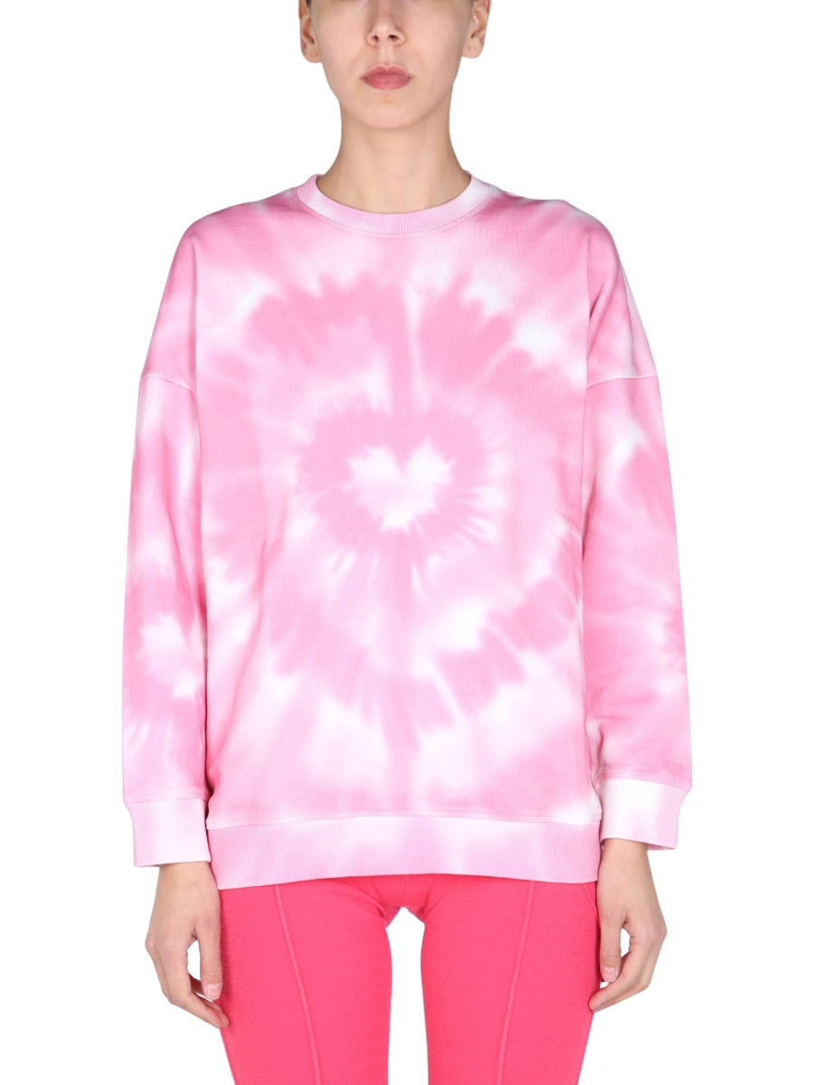 RED VALENTINO Tie-Dye Pattern Sweatshirt with Slide Shoulders