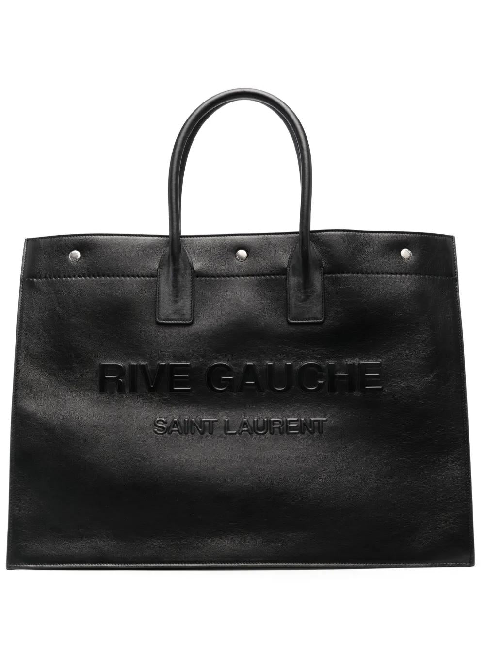 SAINT LAURENT Oversized Rive Gauche Tote Handbag