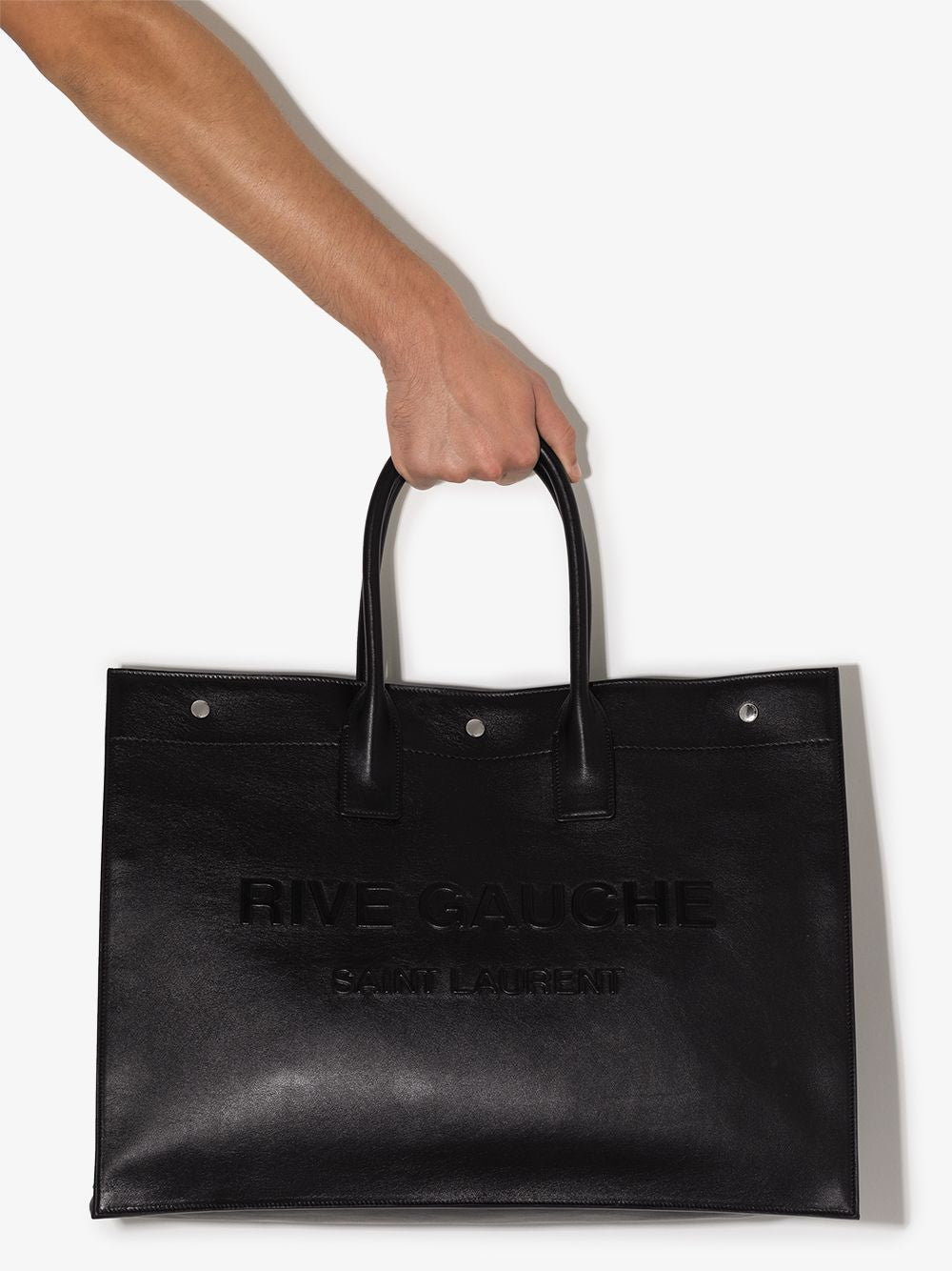 SAINT LAURENT Rive Gauche Print Tote Handbag