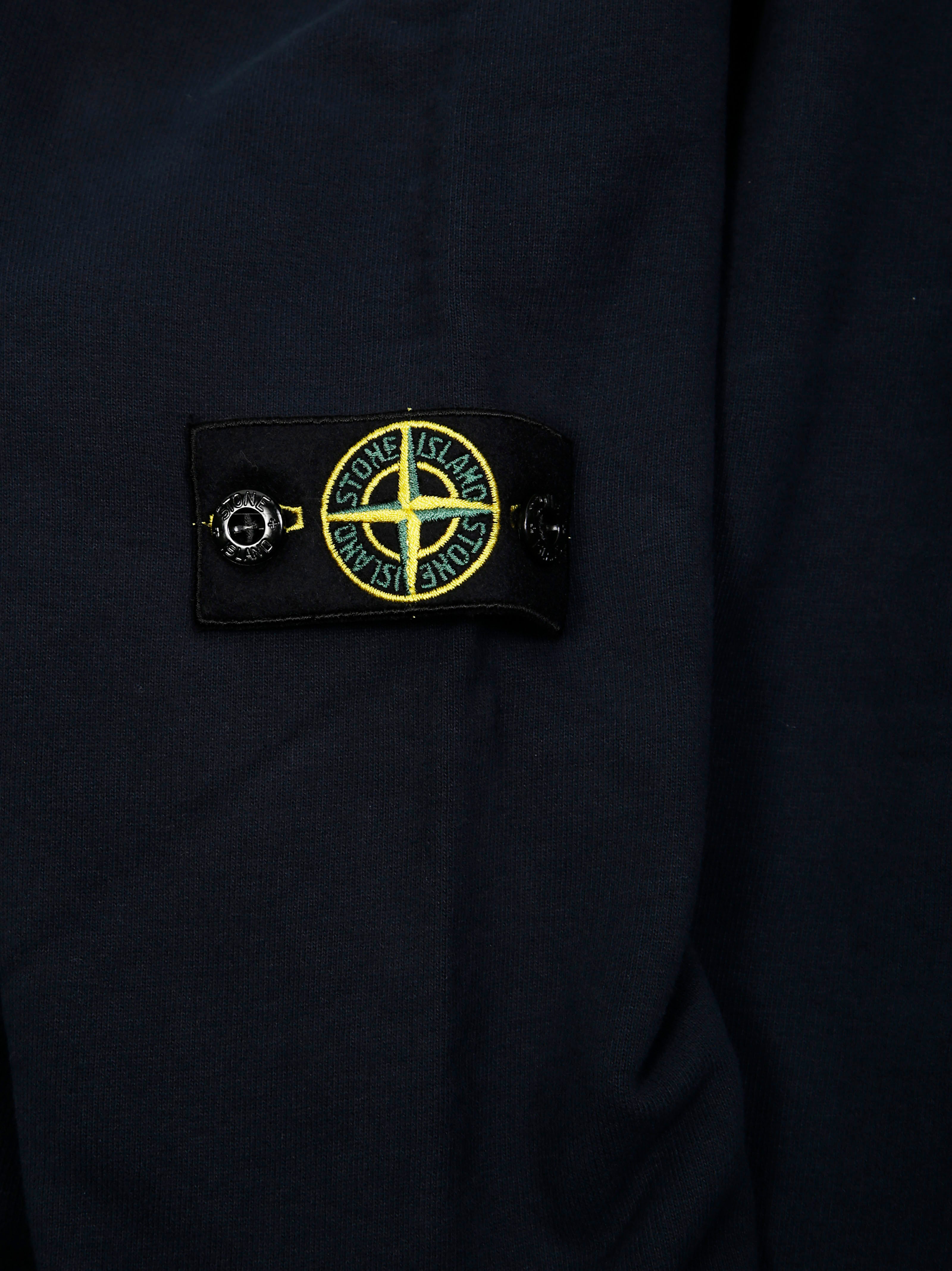 STONE ISLAND Basic Crewneck Sweatshirt with Logo Badge