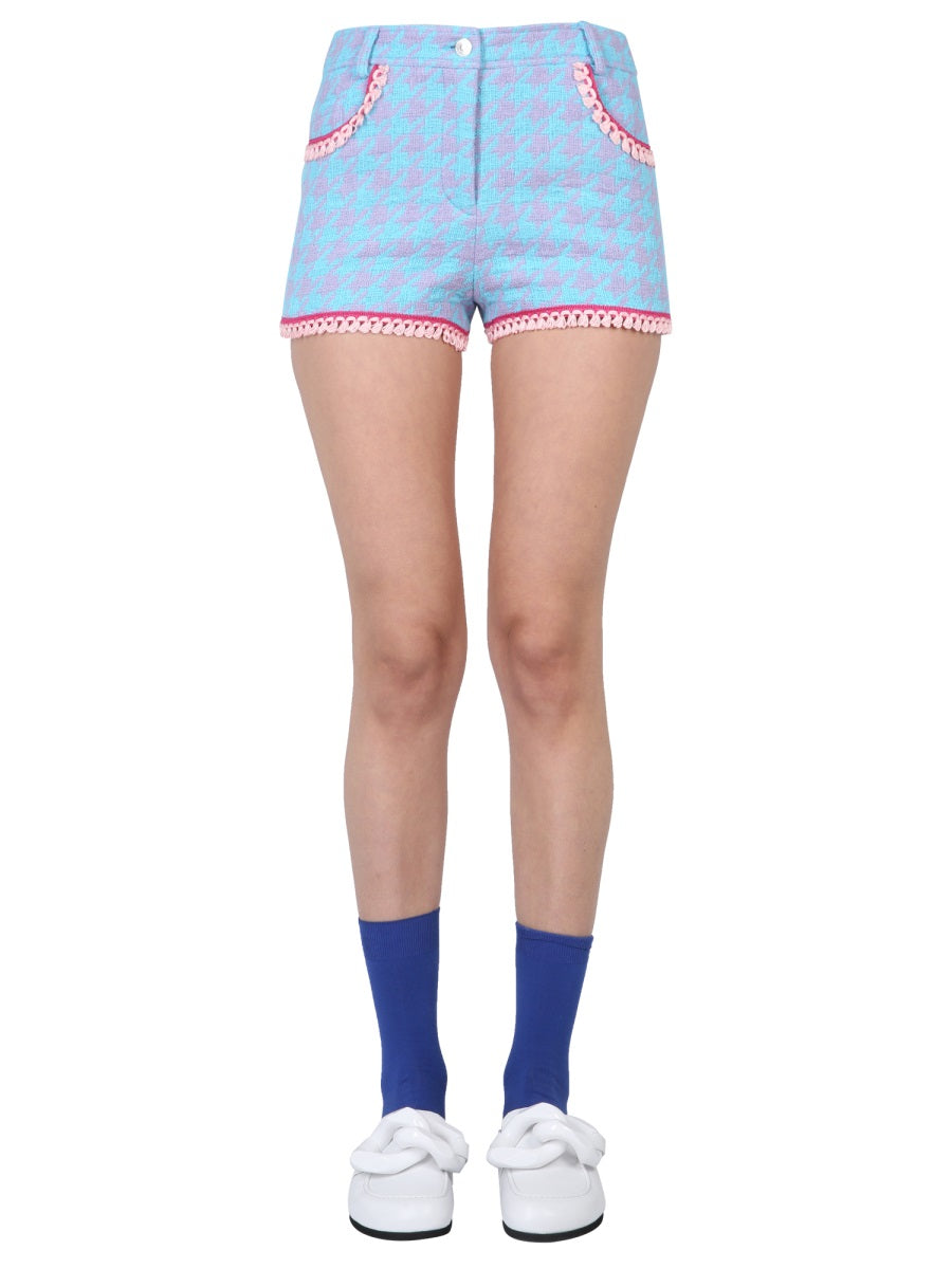 MOSCHINO Houndstooth Mini Shorts