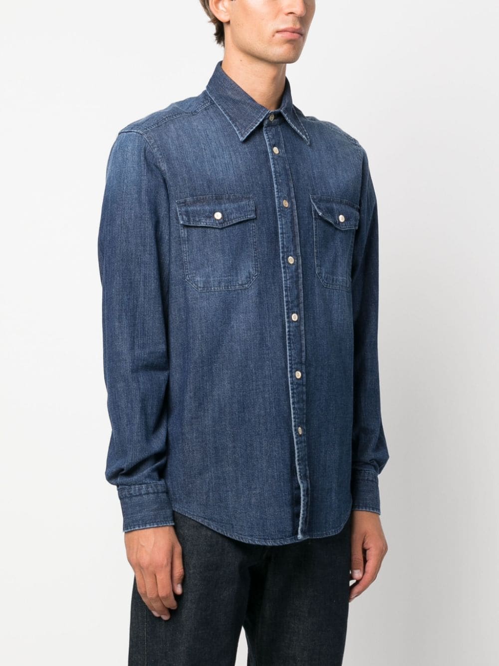 BOGLIOLI Classic Denim Button-Down Shirt