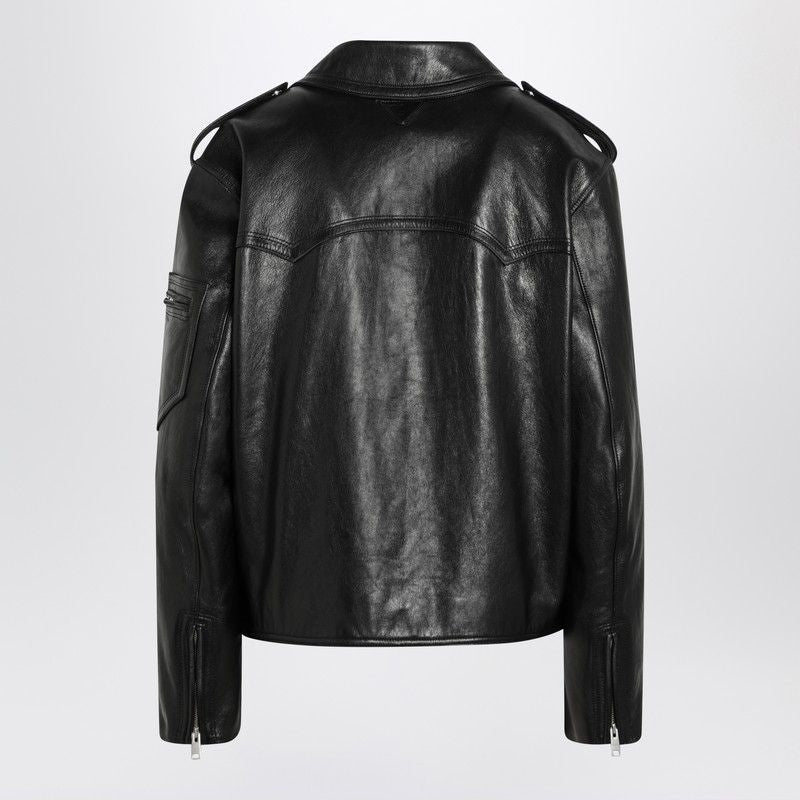 PRADA Premium Leather Jacket for Women - Vintage Fit