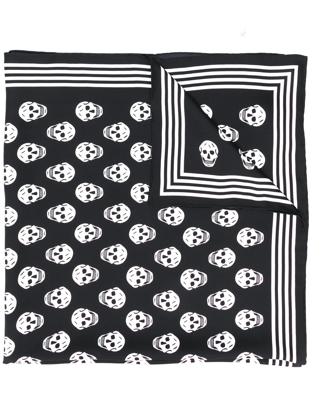 ALEXANDER MCQUEEN Mini Skull Print Silk Scarf