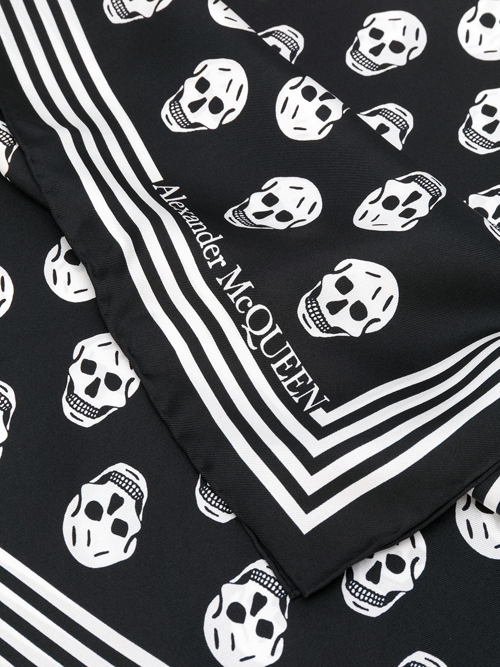 ALEXANDER MCQUEEN Mini Skull Print Silk Scarf