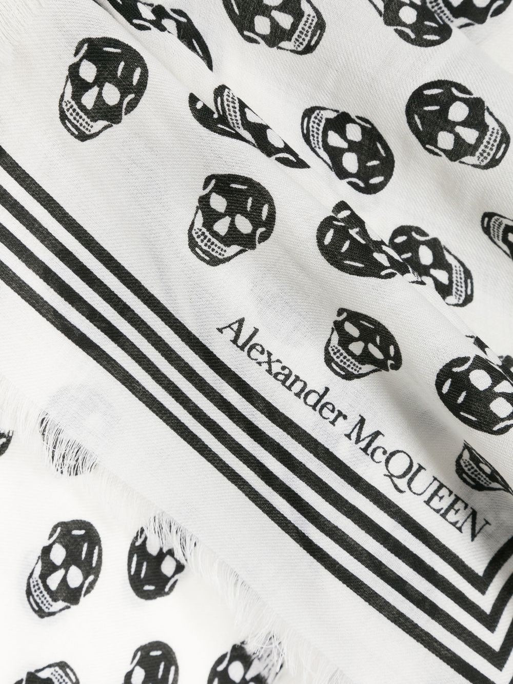 ALEXANDER MCQUEEN Skull Print Wool Scarf