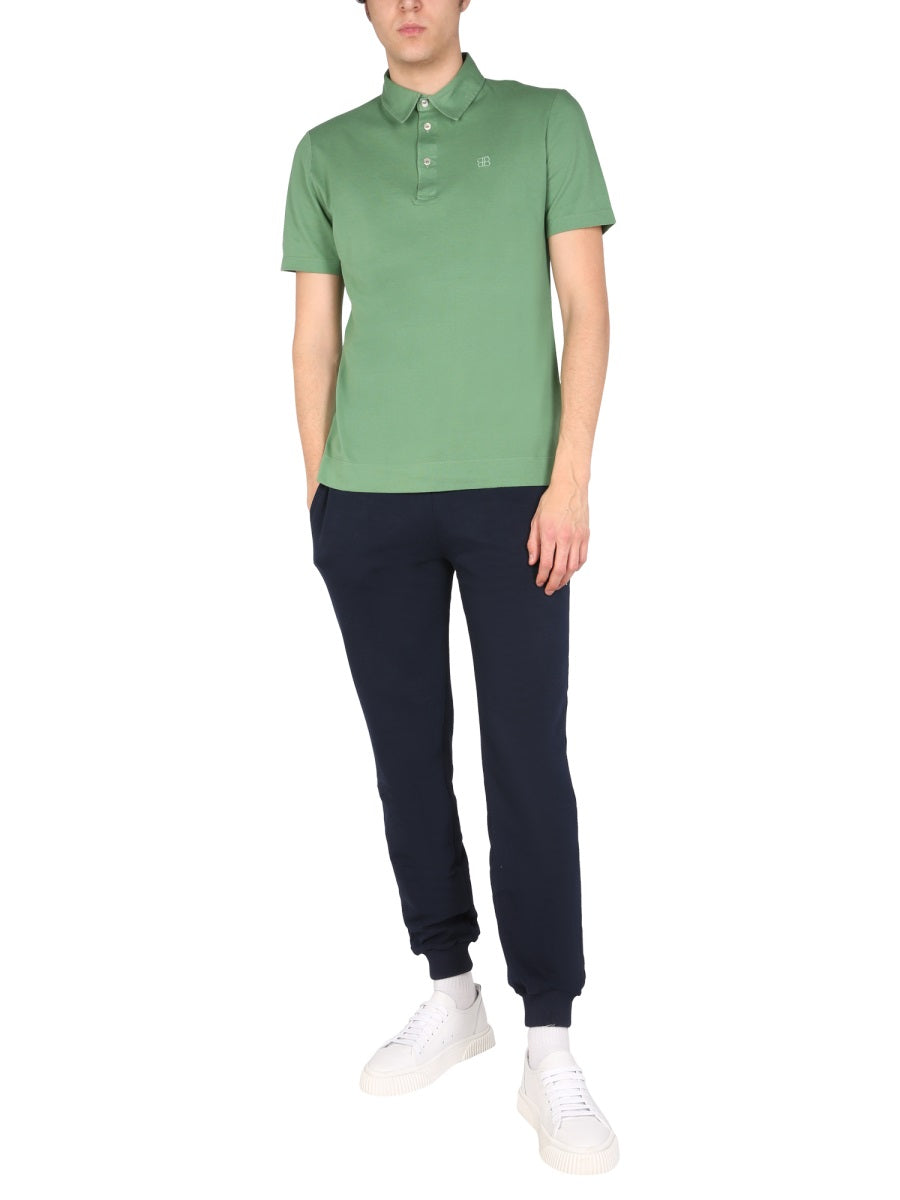 BALLANTYNE Classic Embroidered Logo Polo Shirt
