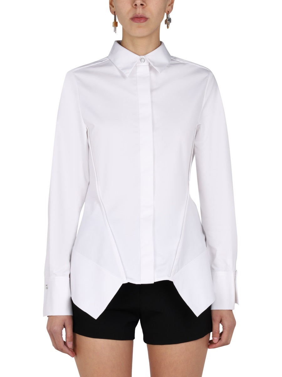 GIVENCHY Elegant Pointed Collar Cotton Shirt