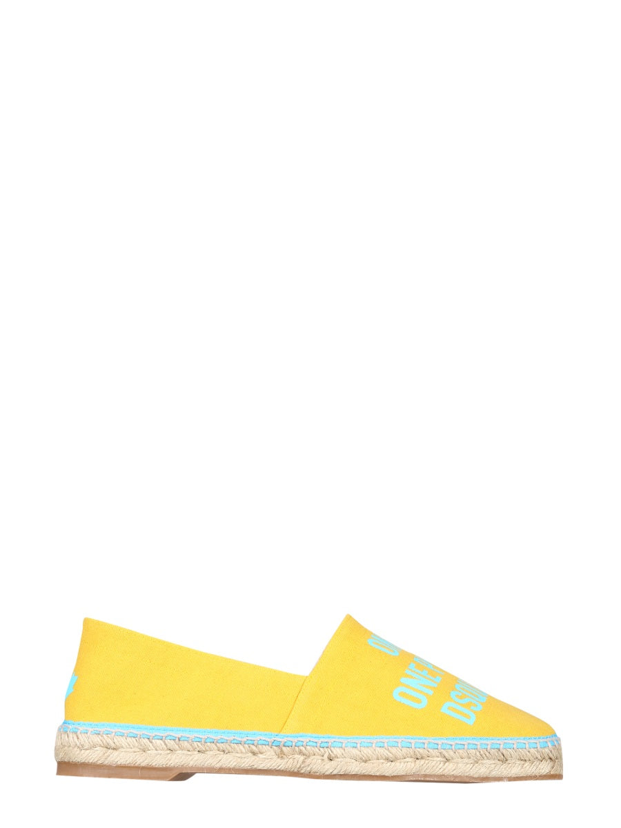 DSQUARED Organic Canvas Espadrille with Jute Sole - 2.5