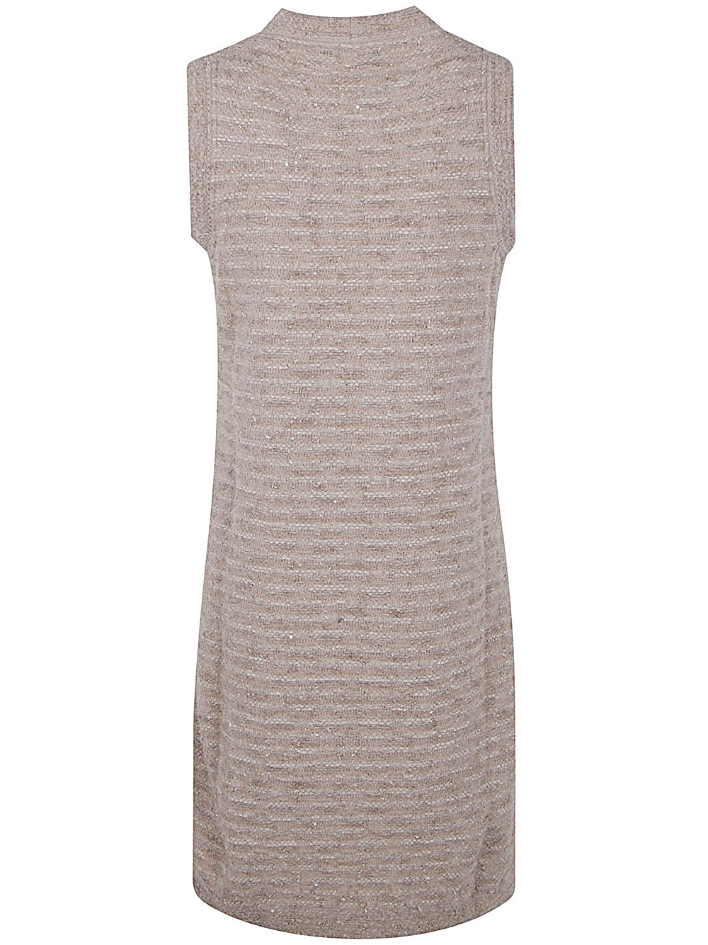 D.EXTERIOR Pattern Crystal Sleeveless Mini Dress