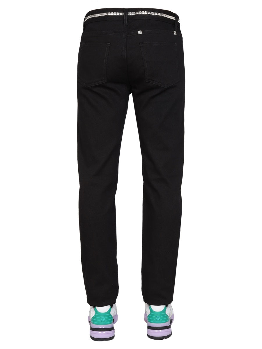 GIVENCHY Slim Fit Jeans with Metallic Details