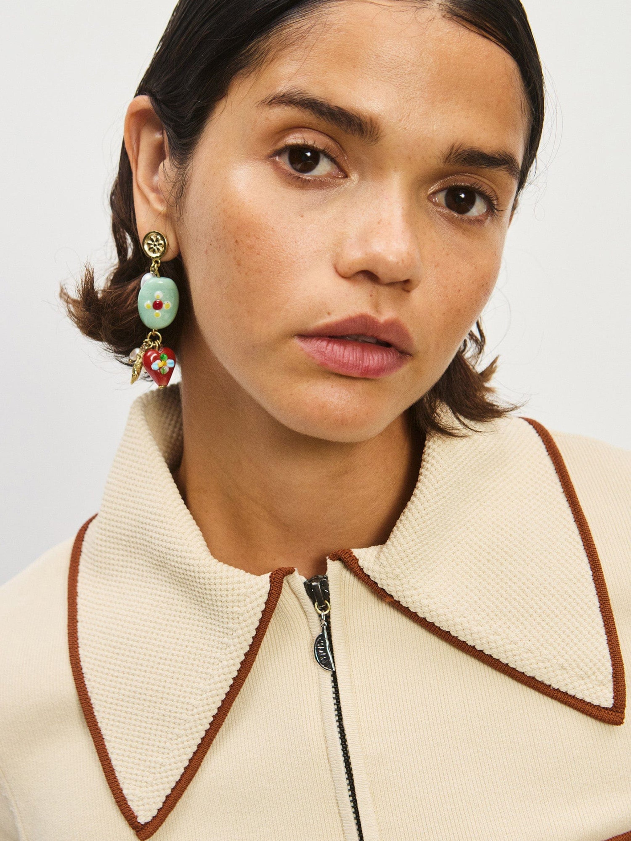 ALEMAIS Charming Bead & Pearl Stud Earrings