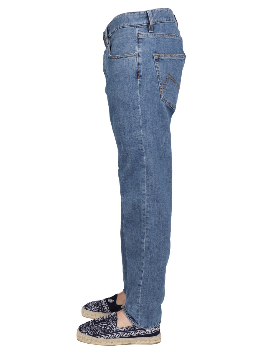 LARDINI Classic Five Pocket Jeans for Men - Perfect Fit