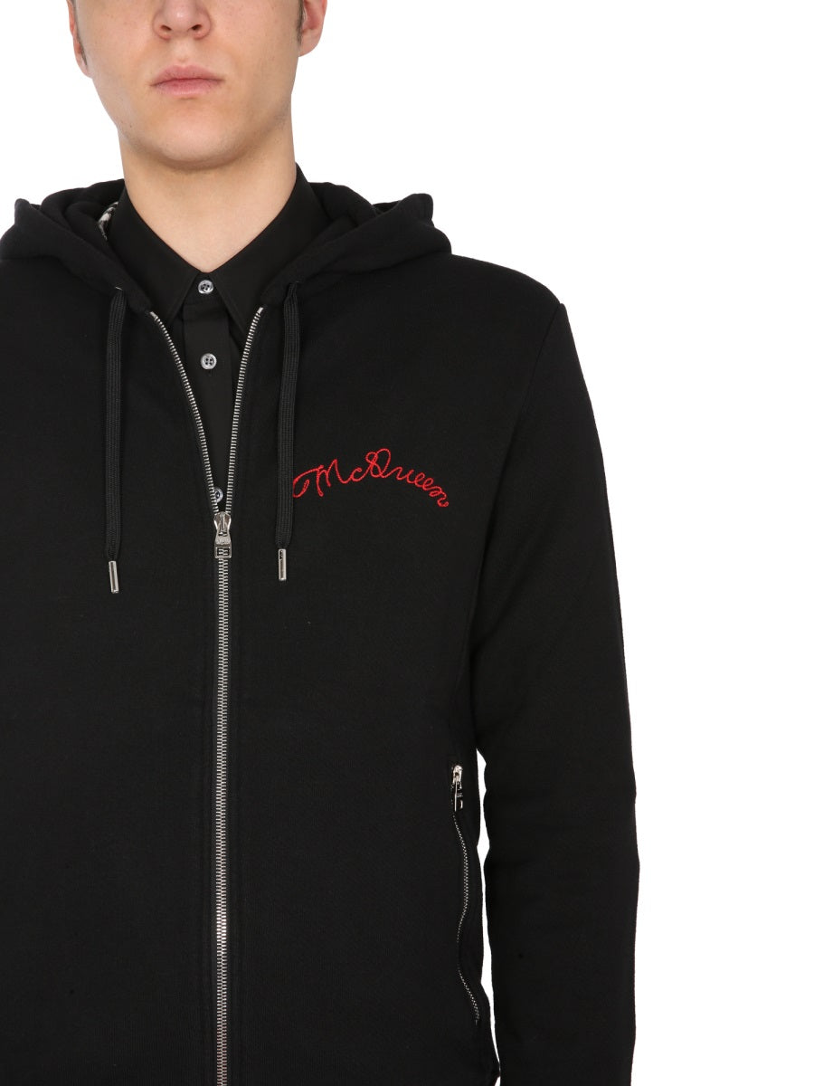 ALEXANDER MCQUEEN Hooded Zip-Up Sweatshirt