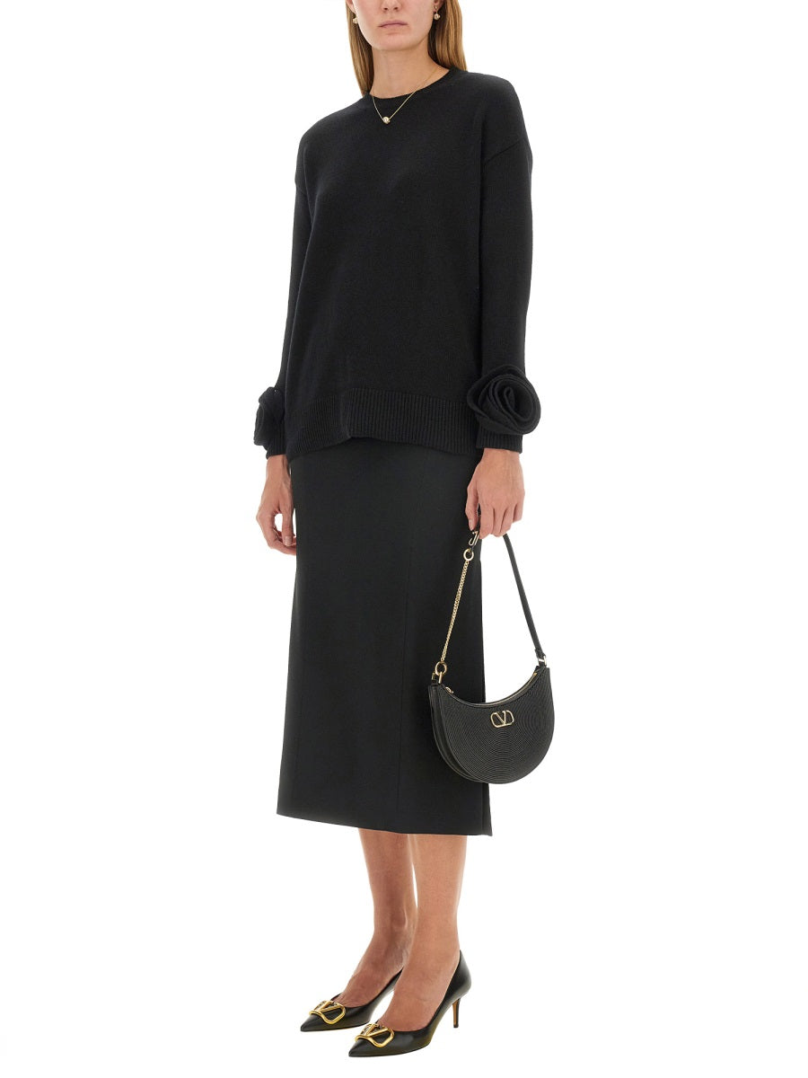 VALENTINO Timeless Regular Fit Wool T-Shirt - Size S