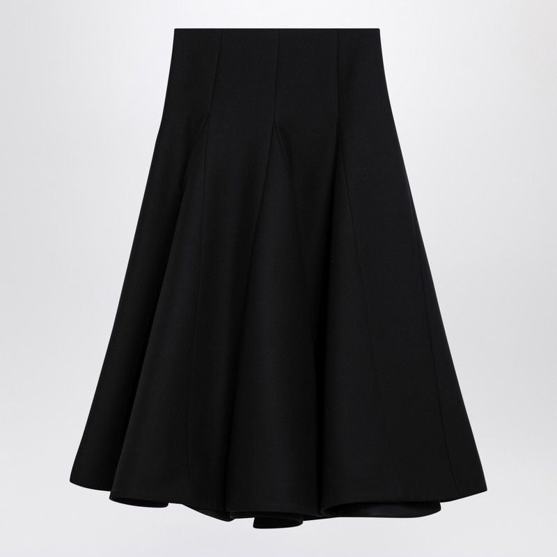 VALENTINO Elegant Flounced Midi Skirt