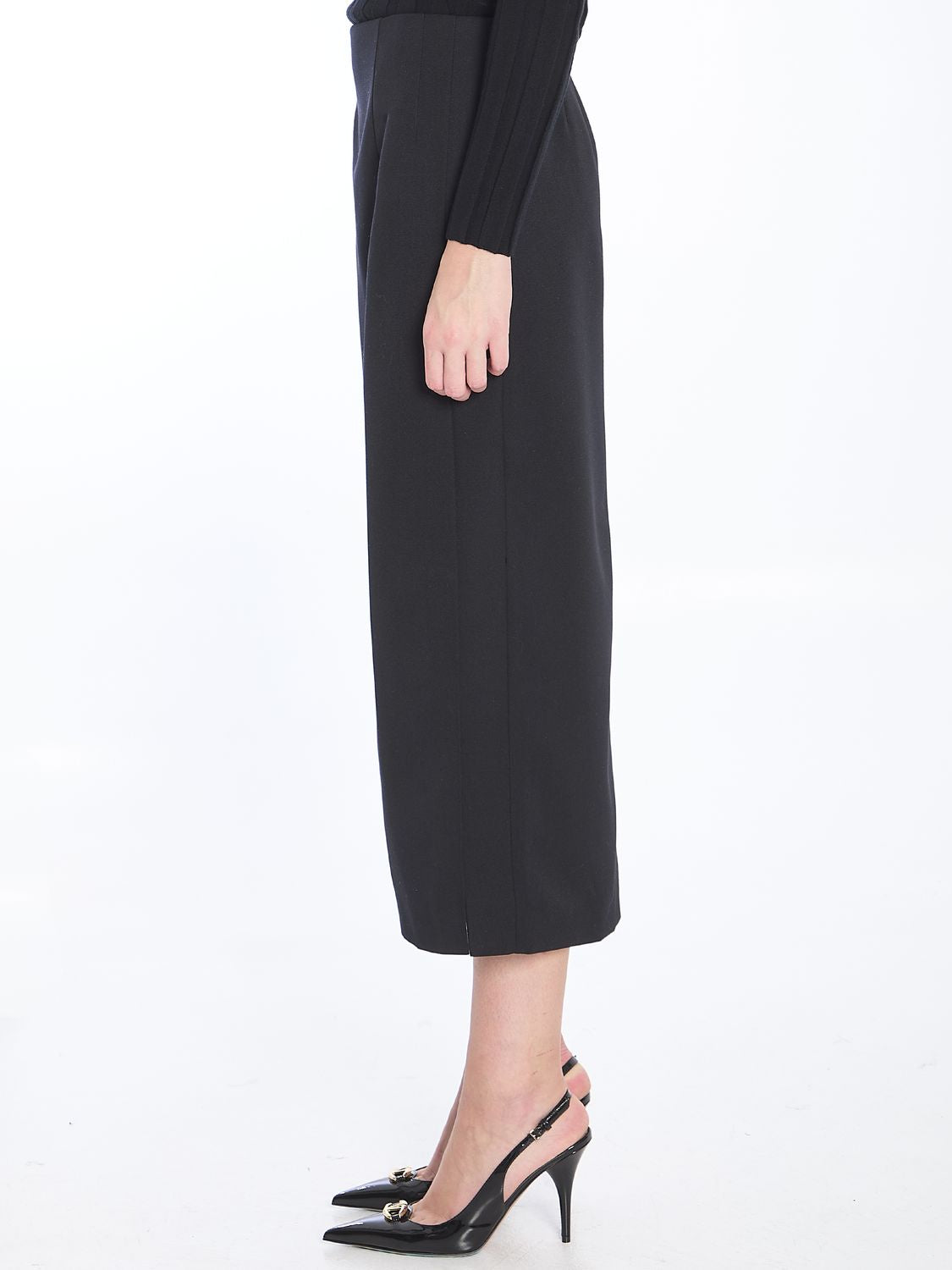 VALENTINO GARAVANI Wool Skirt - Solid Grisaille Design