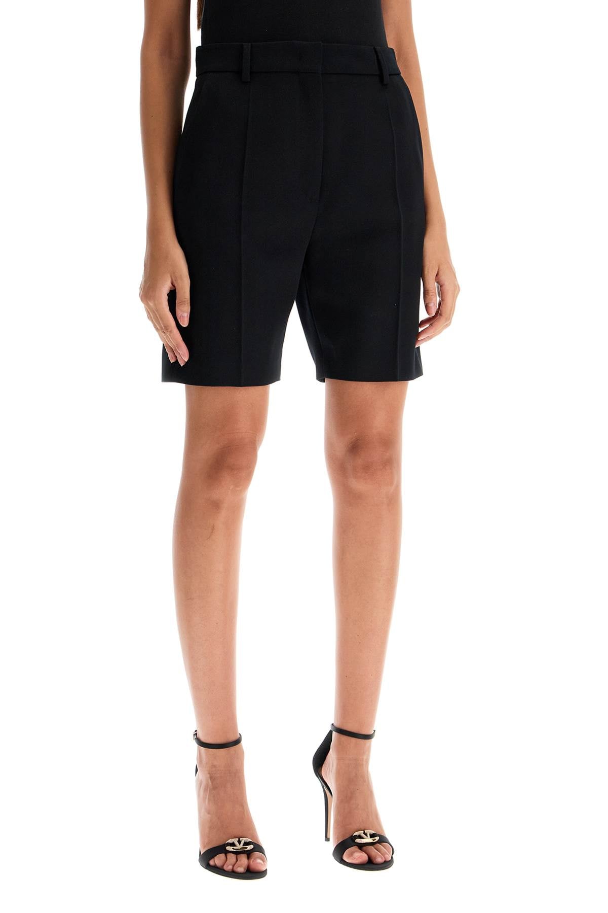 VALENTINO Wool Bermuda Mini Shorts