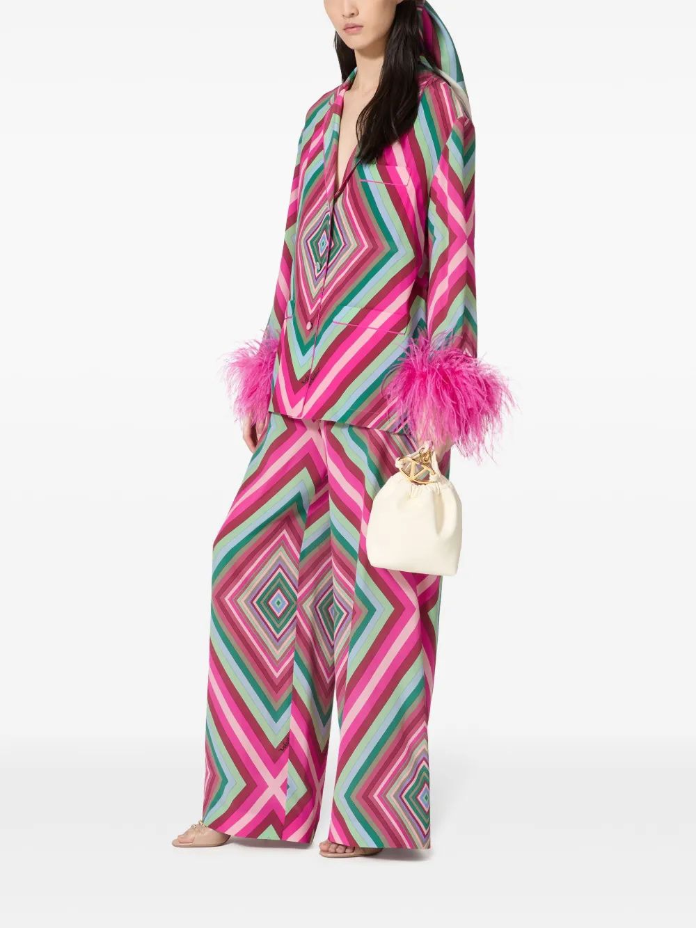 VALENTINO GARAVANI Elegant Patterned Trousers for Women - FW24 Collection