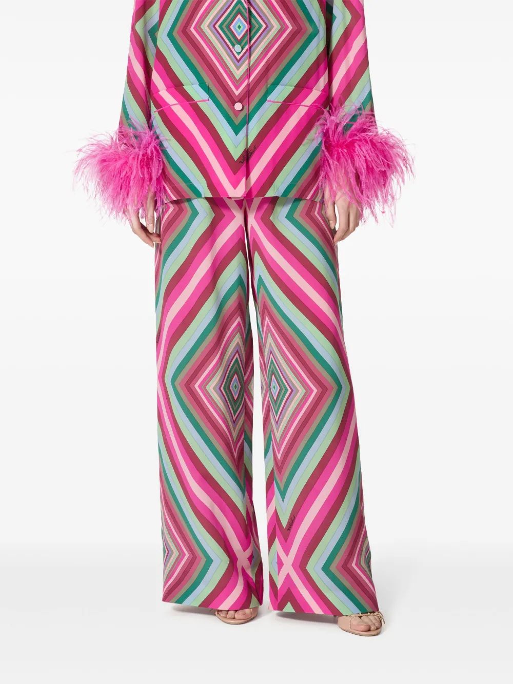 VALENTINO GARAVANI Elegant Patterned Trousers for Women - FW24 Collection