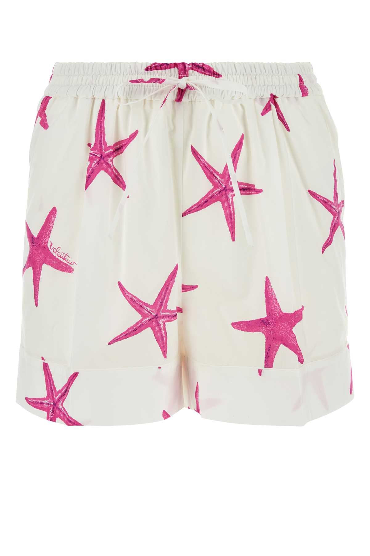 VALENTINO GARAVANI Printed Poplin Escape Shorts