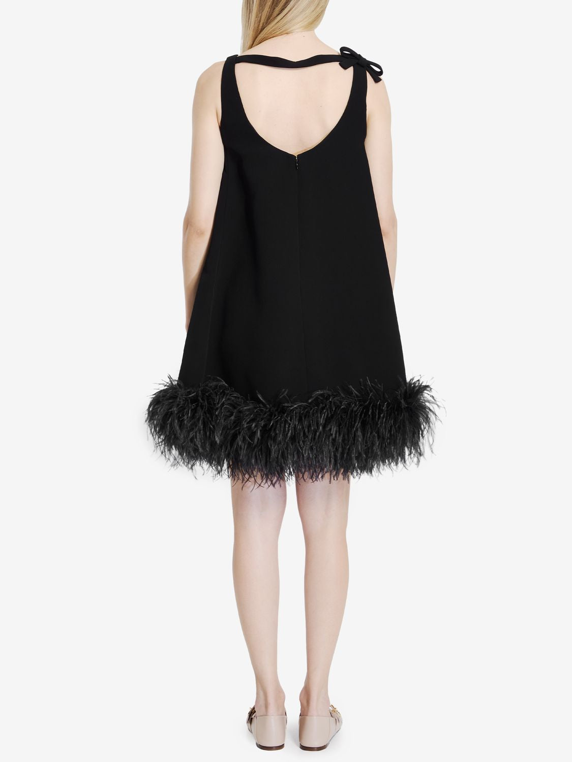VALENTINO GARAVANI Chic Mini Dress with Feathers
