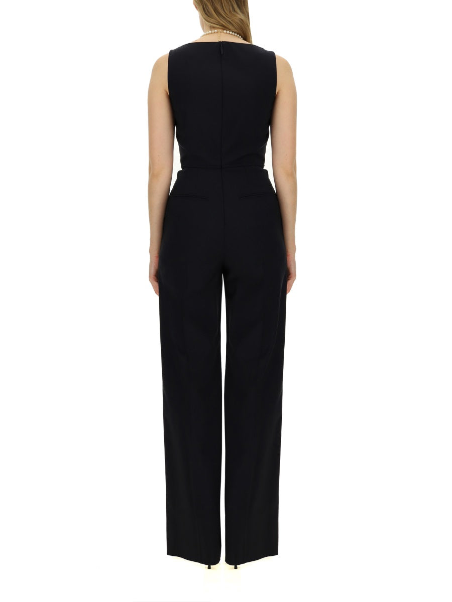 VALENTINO Chic Women's Jumpsuit with V Detail Size 40