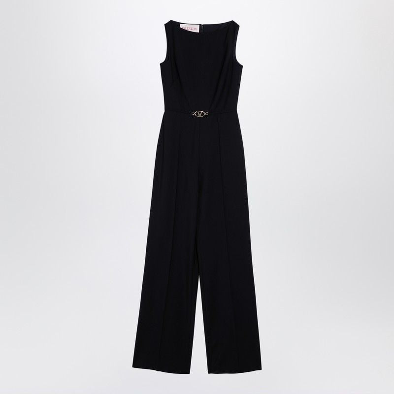 VALENTINO Wool Sleeveless Jumpsuit with Waistband