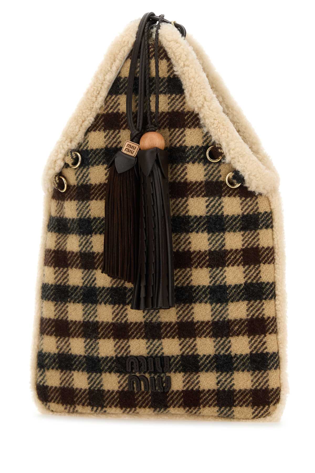 MIU MIU Embroidered Fabric Handbag