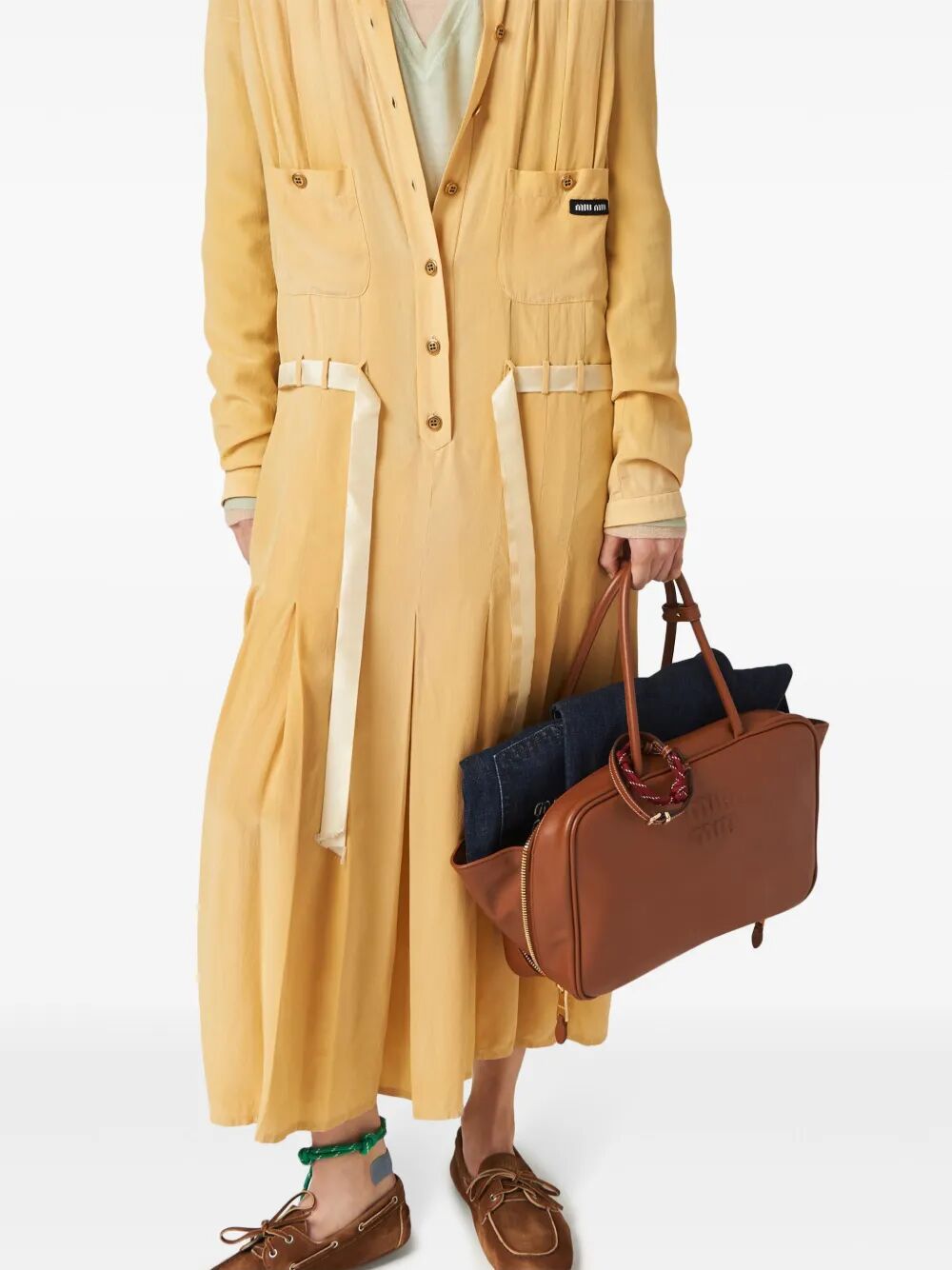 MIU MIU Large Beau Handbag - 34 x 23 x 10 CM