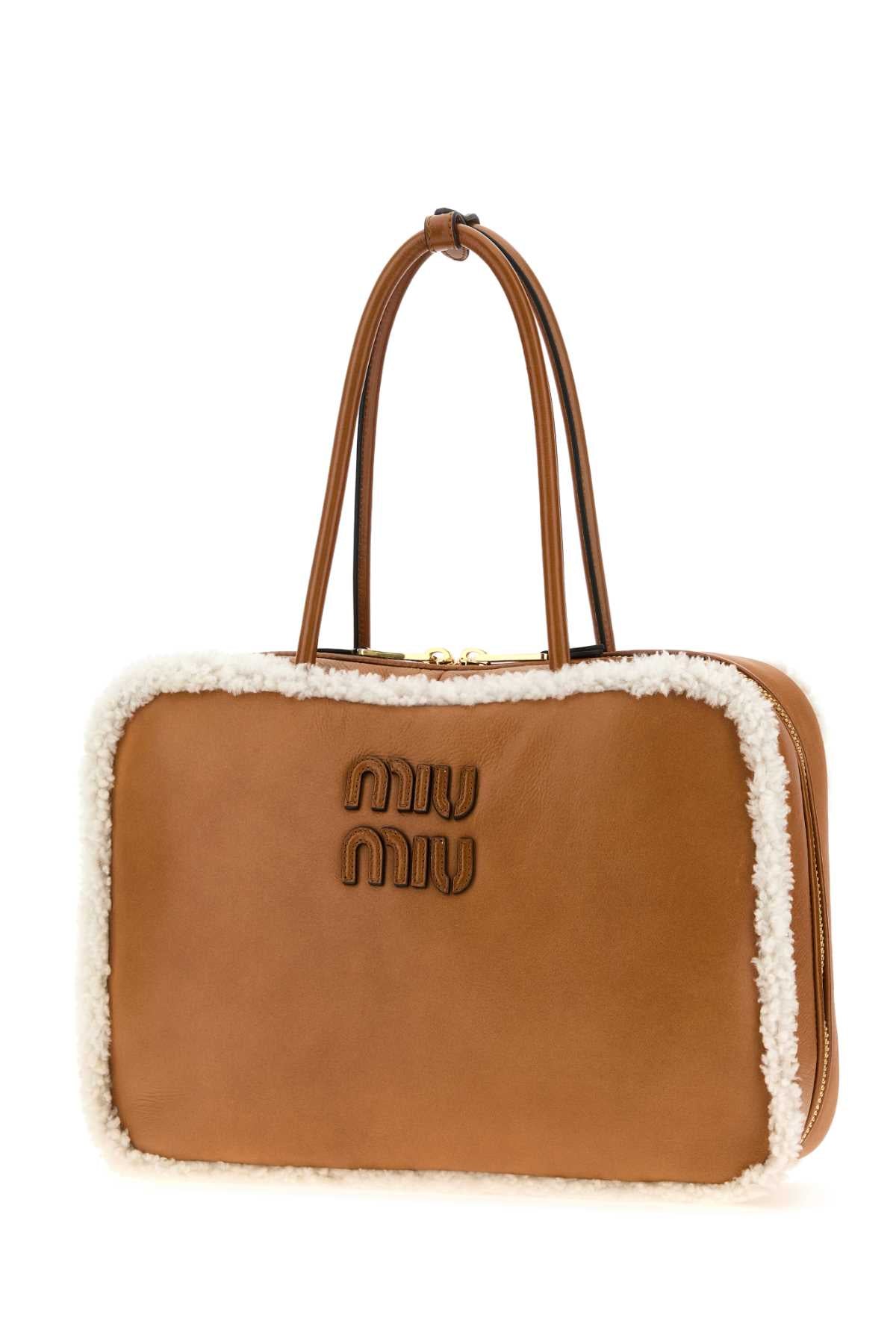 MIU MIU Leather Beau Handbag - FW25 Collection