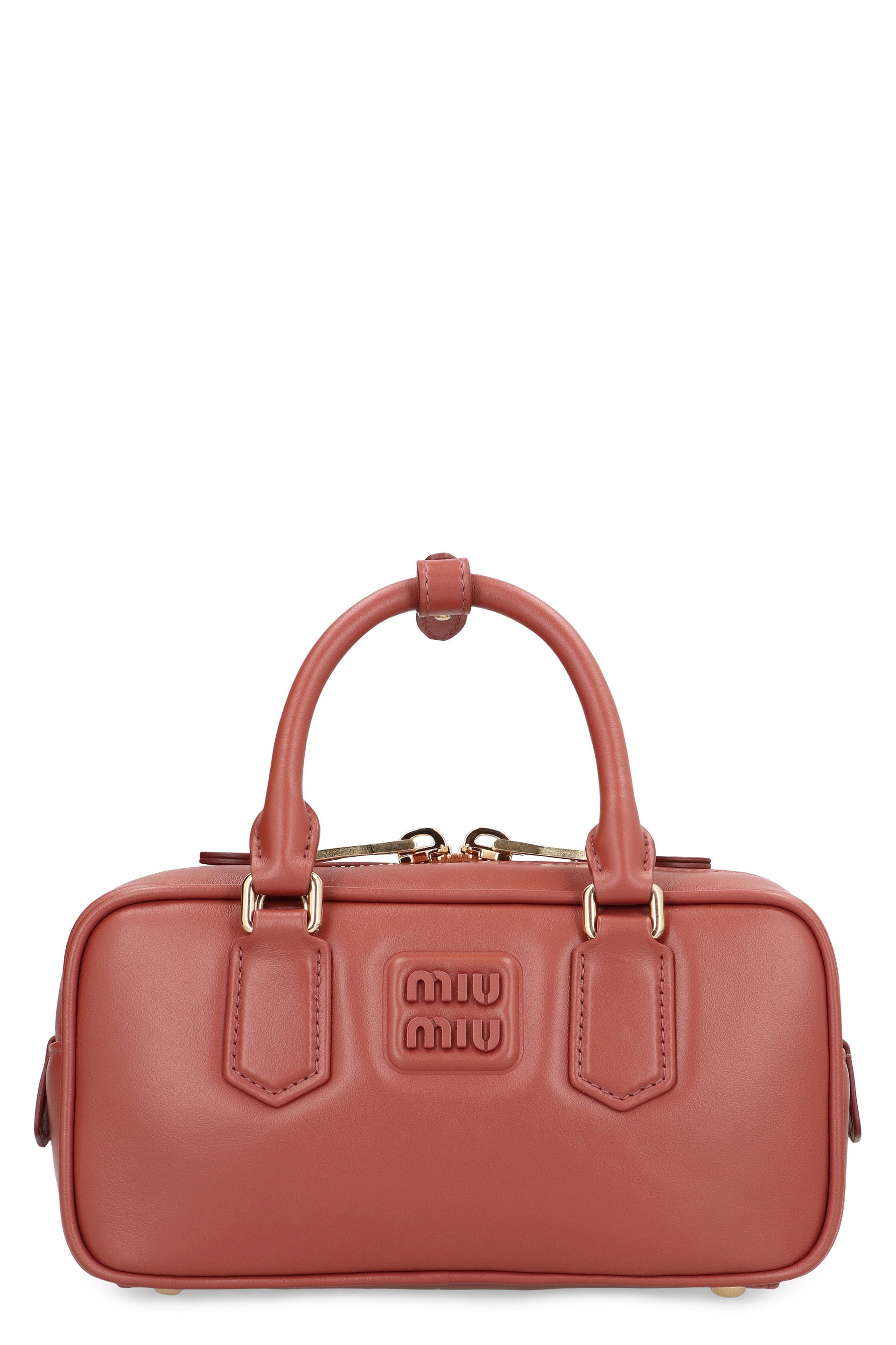 MIU MIU Mini Arcadia Handbag with Double Zipper Closure